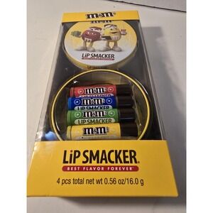 New M&M's Lip Smacker Best Flavor Forever 4 PCS Total Net Wt 0.56 oz Yum /0413